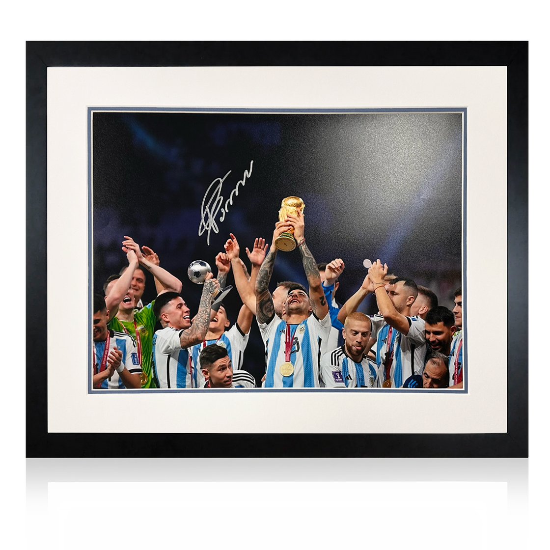 Cristian Romero Signed Argentina Deluxe Mount Display #1