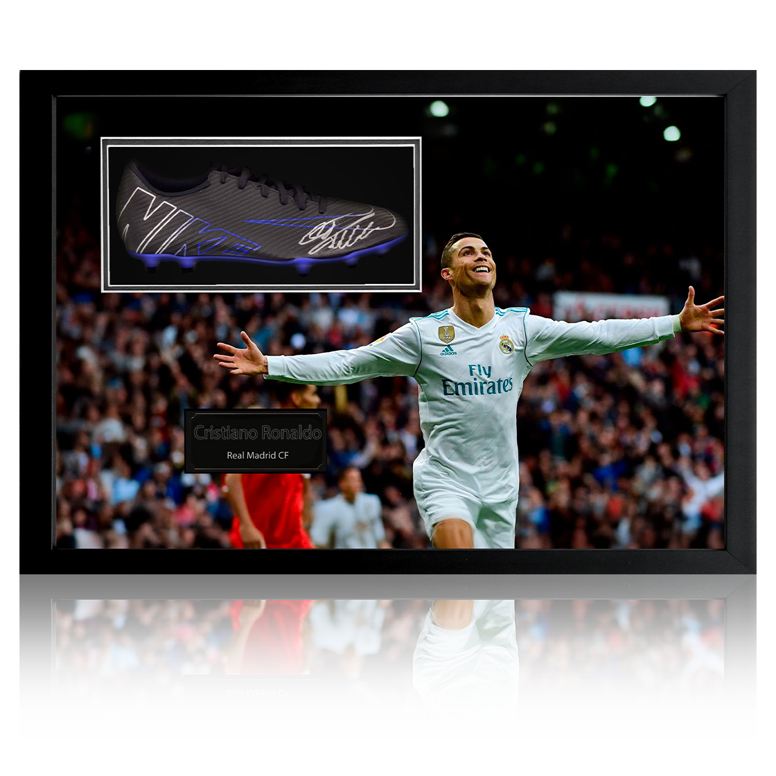 Cristiano Ronaldo Signed Real Madrid Boot Iconic Frame (Beckett)