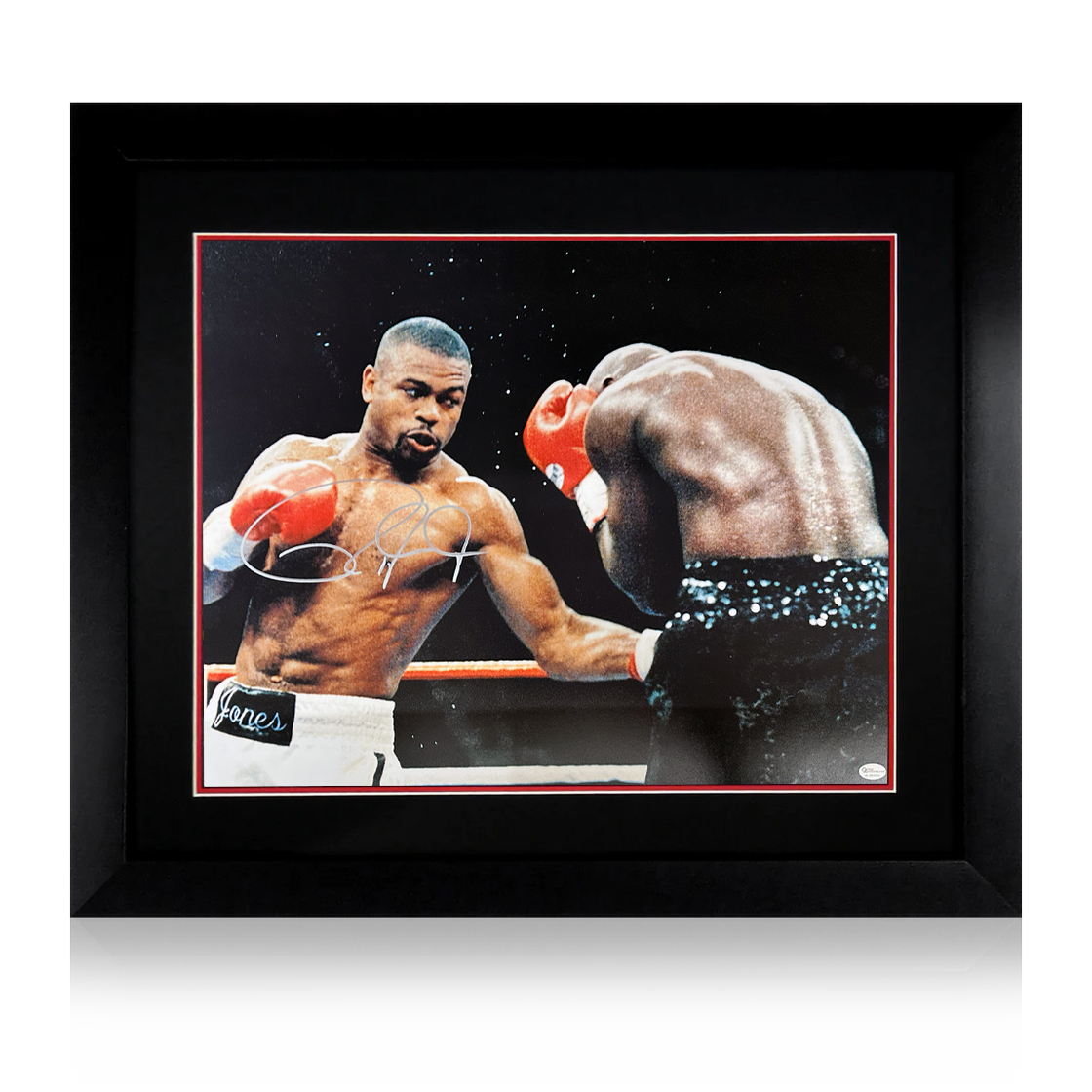 Roy Jones Jr. Signed Image Deluxe Mount Display