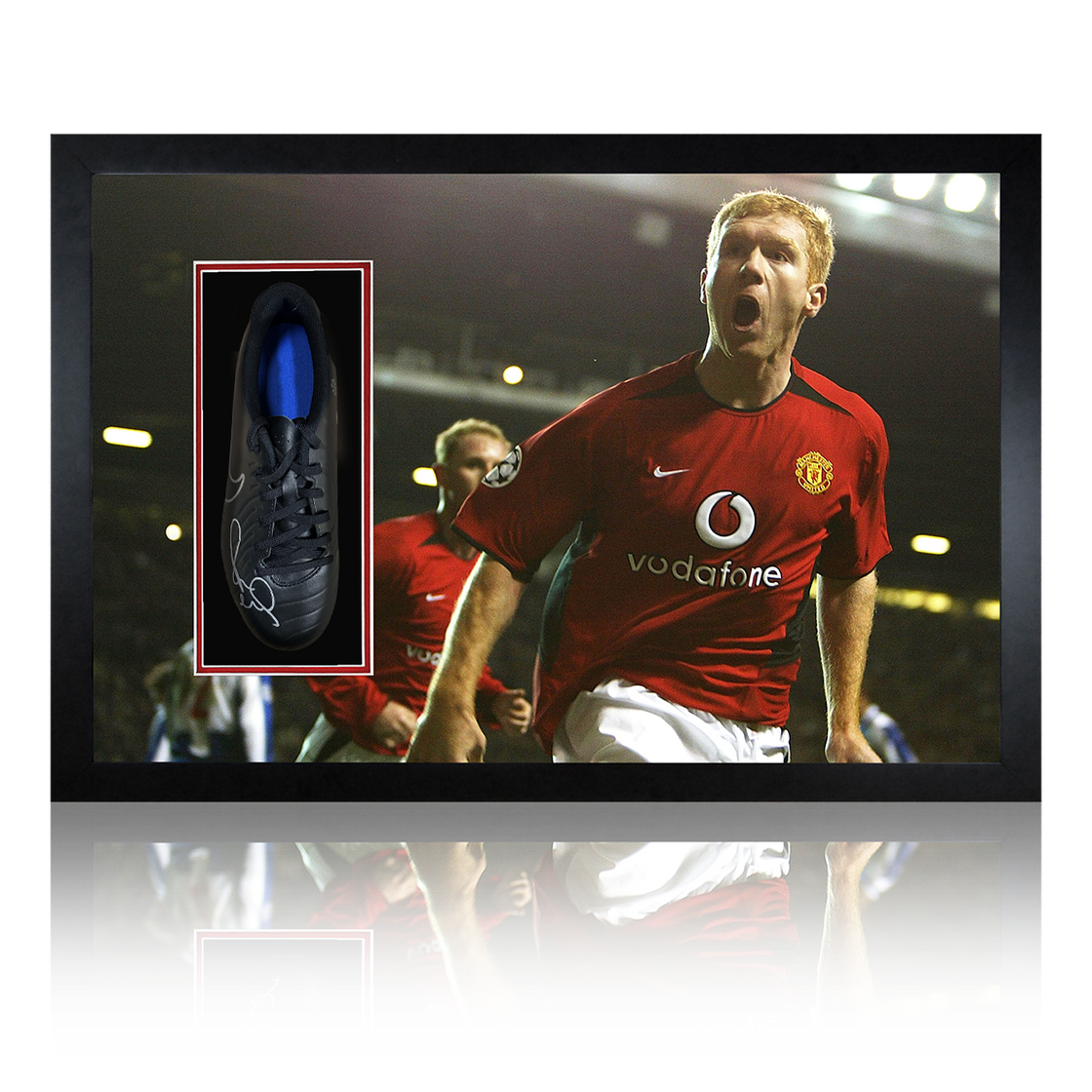 Paul Scholes Signed Manchester United Boot Iconic Frame