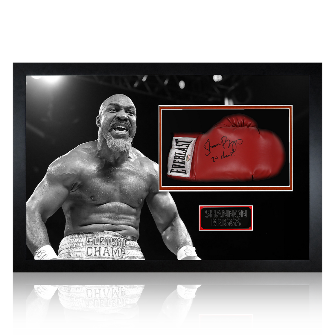 Shannon Briggs Signed Glove Iconic Frame (Schwartz)