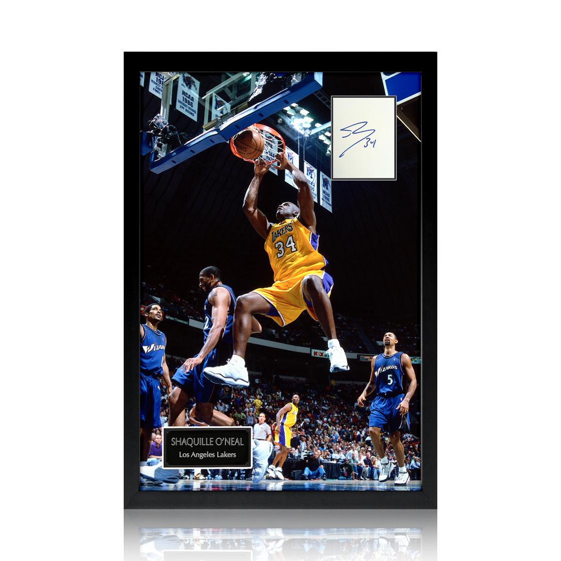 Shaquille O'Neal Signed Index Card Iconic Frame