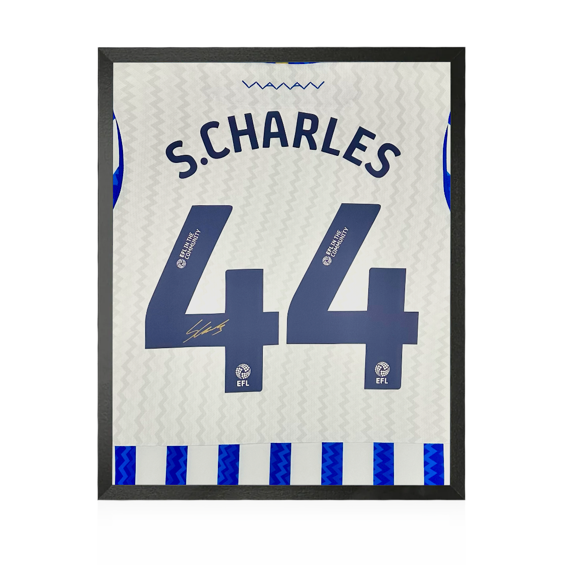 Shea Charles Signed Sheffield Wednesday 24/25 Shirt Compact Frame