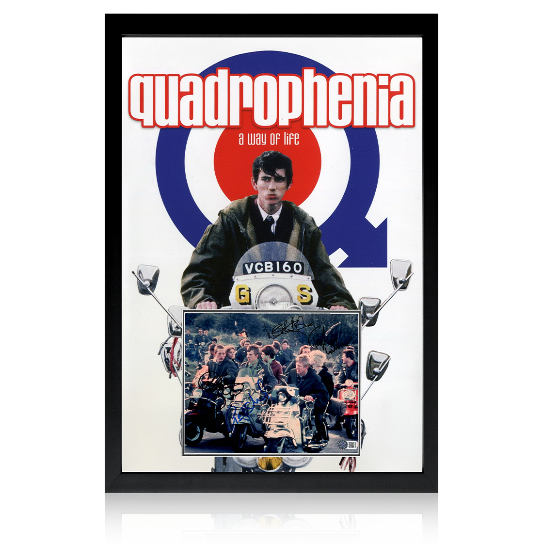 Cast Signed Quadrophenia Image Iconic Frame (AFTAL Authentication)