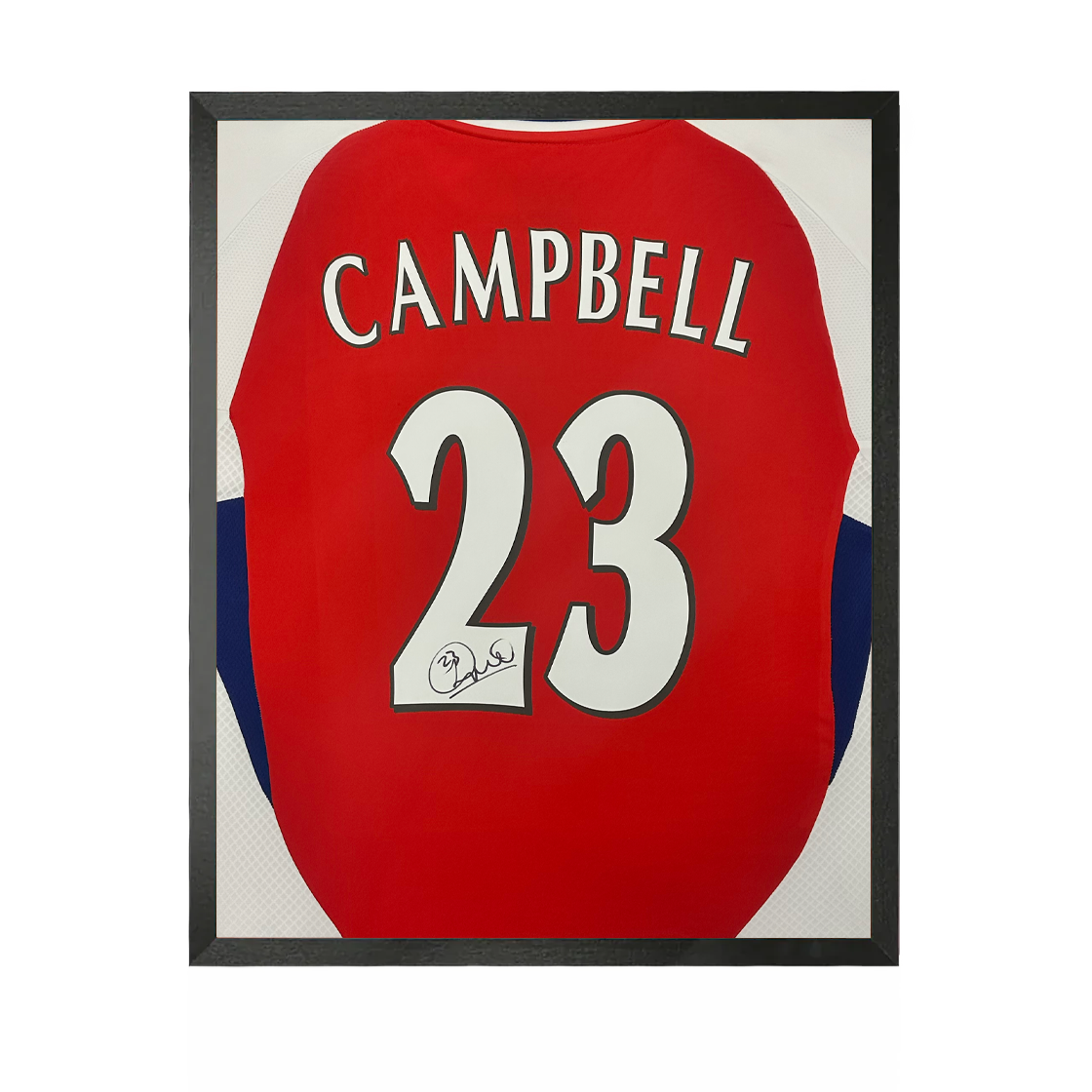 Sol Campbell Signed Arsenal Shirt Compact Frame