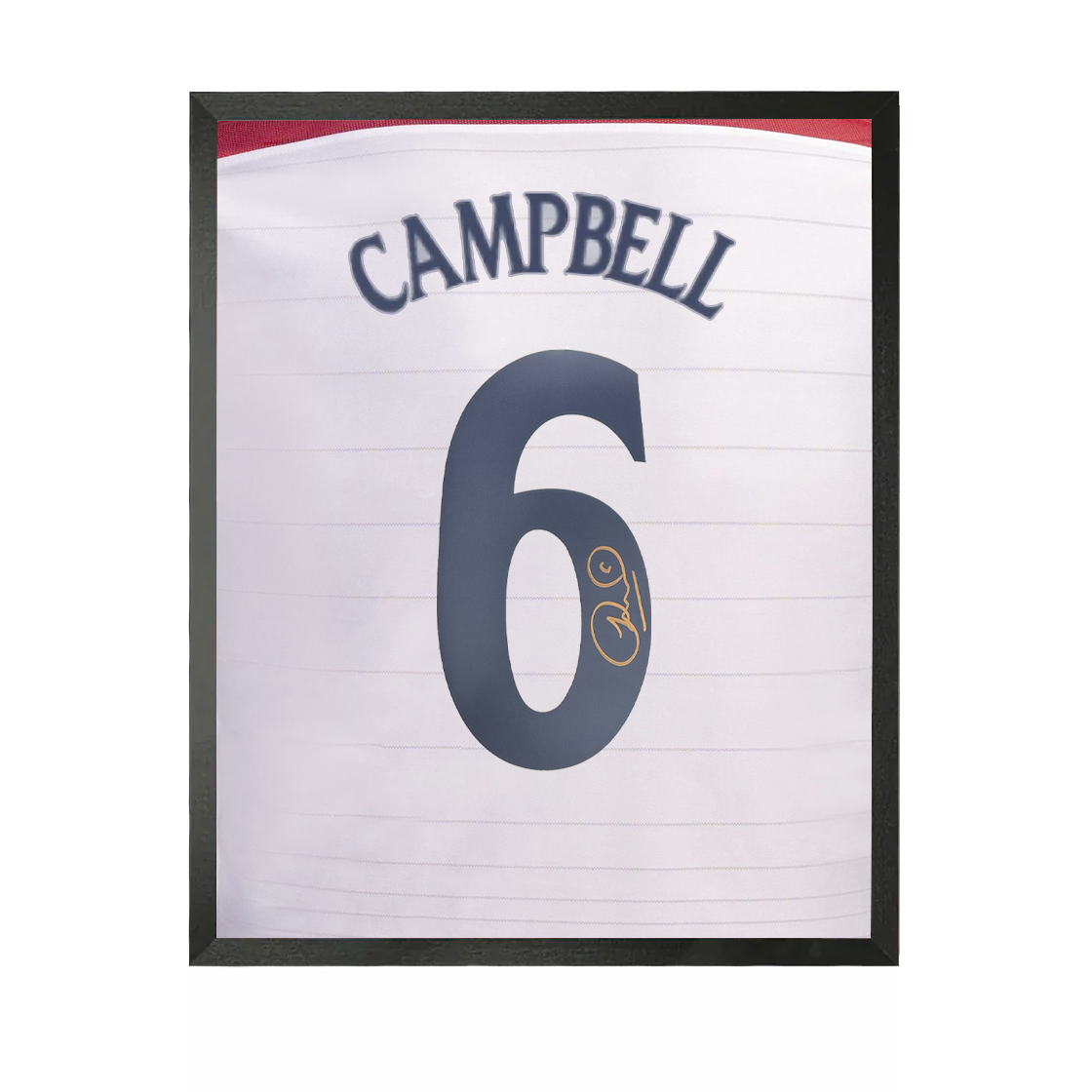 Sol Campbell Signed England Shirt Compact Frame