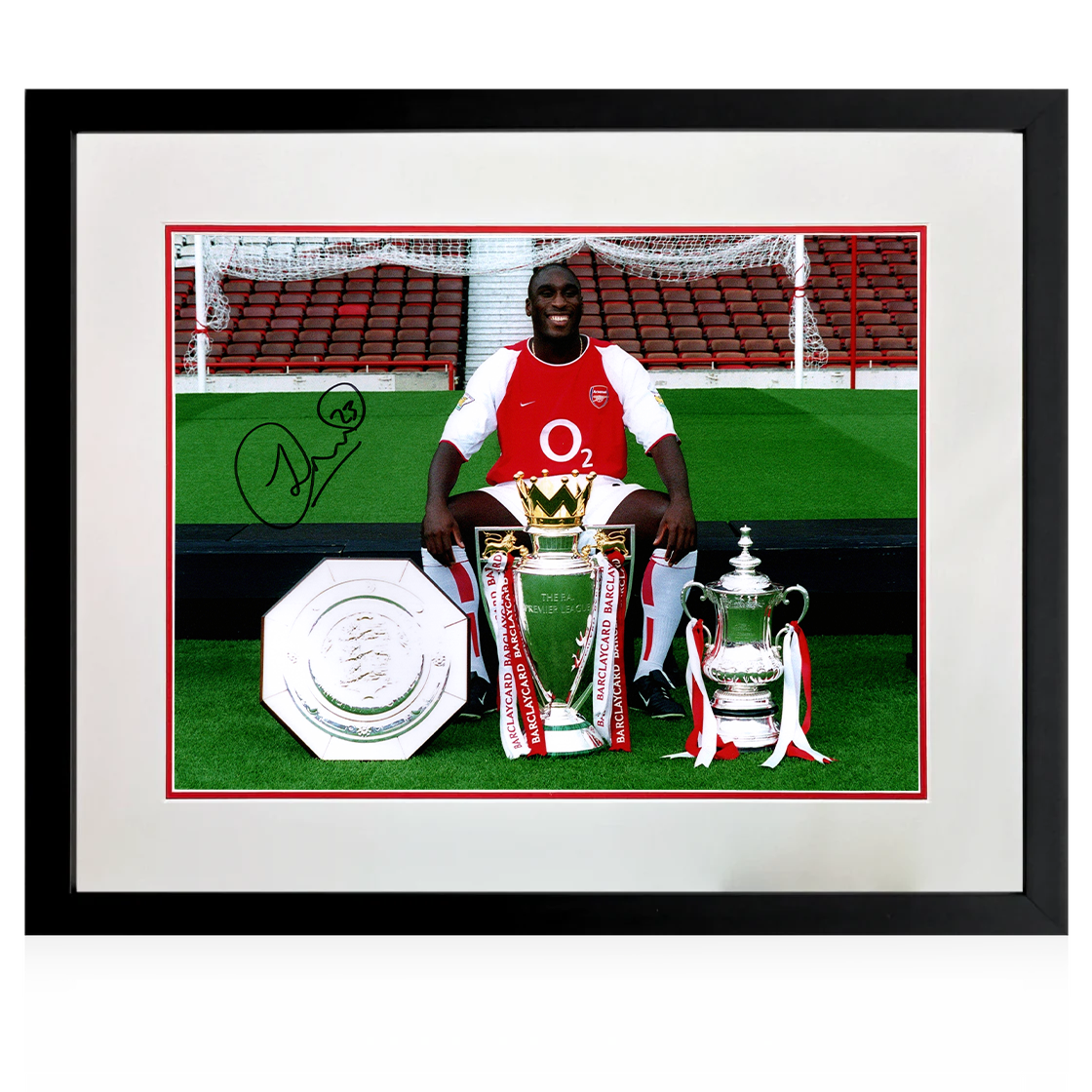 Sol Campbell Signed Arsenal Image Compact Frame