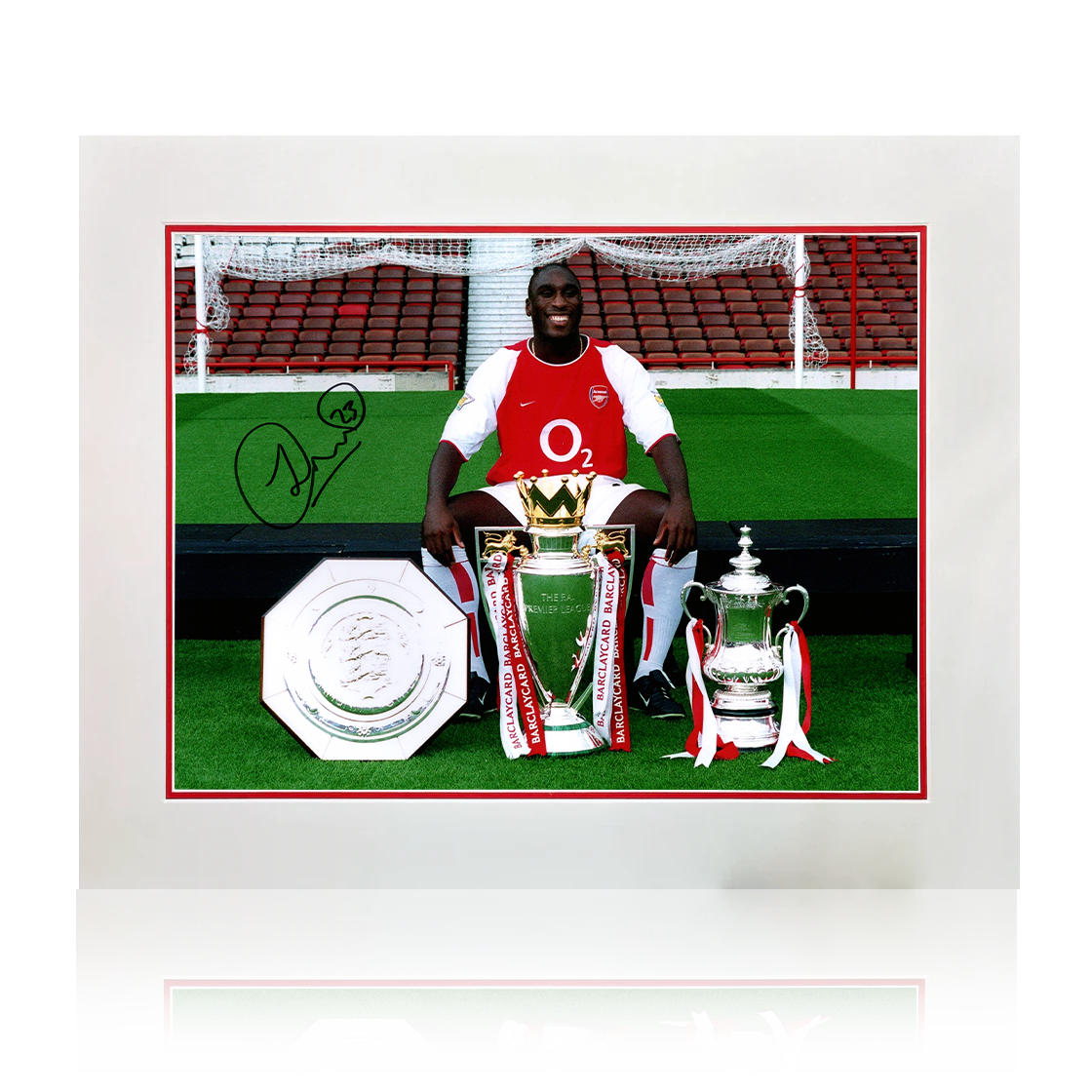 Sol Campbell Signed Arsenal Image Deluxe Mount