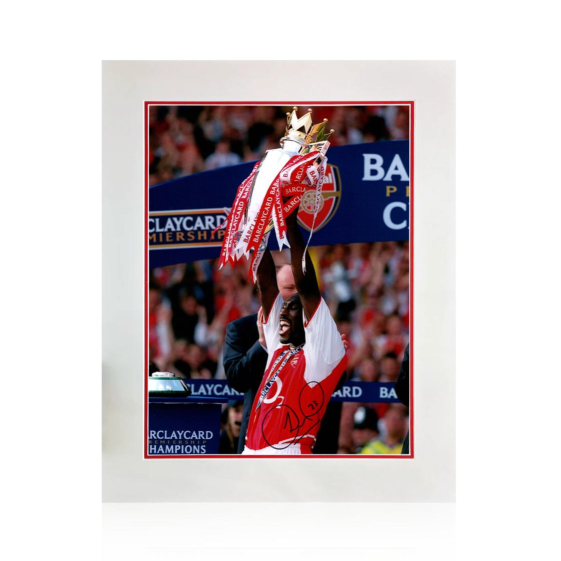 Sol Campbell Signed Arsenal Image Deluxe Mount