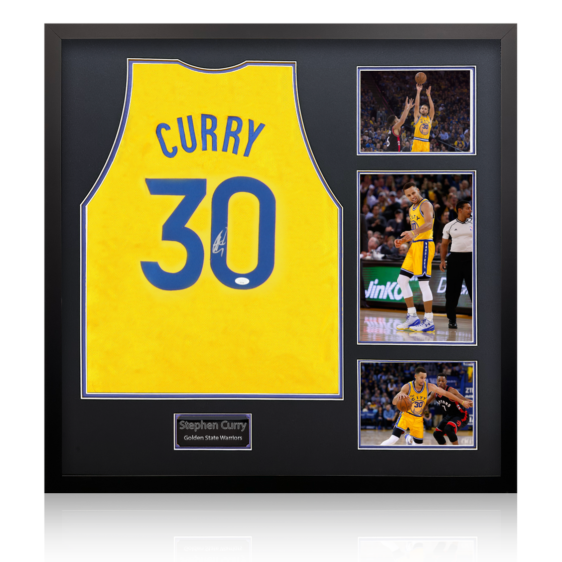 Stephen Curry Signed Golden State Warriors Display (JSA)