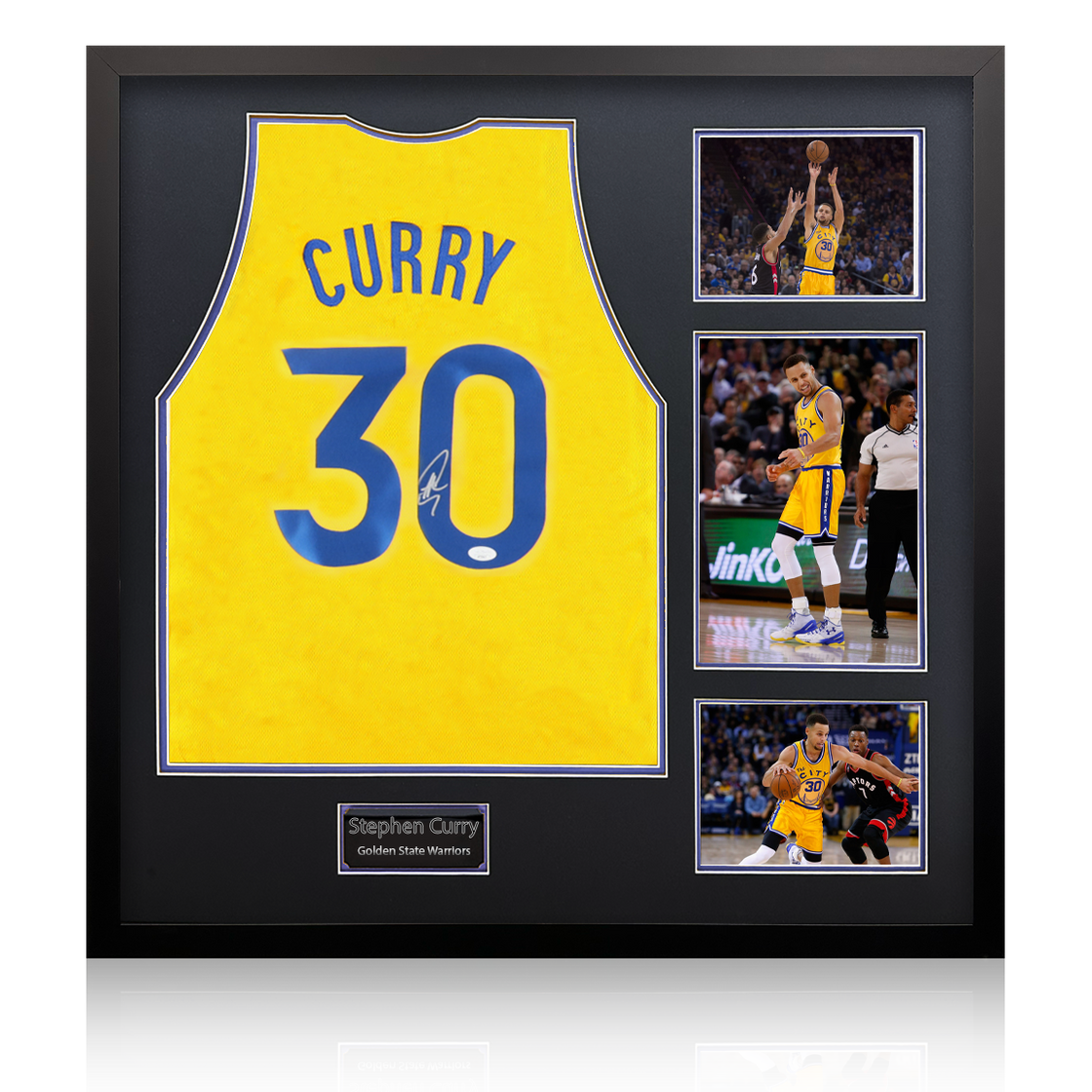 Stephen Curry Signed Golden State Warriors Display (JSA)