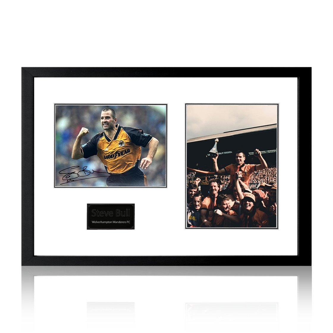 Steve Bull Signed Wolverhampton Wanderers Deluxe Mount Display