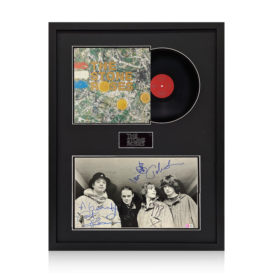 The Stone Roses Band Signed Image Elite Frame