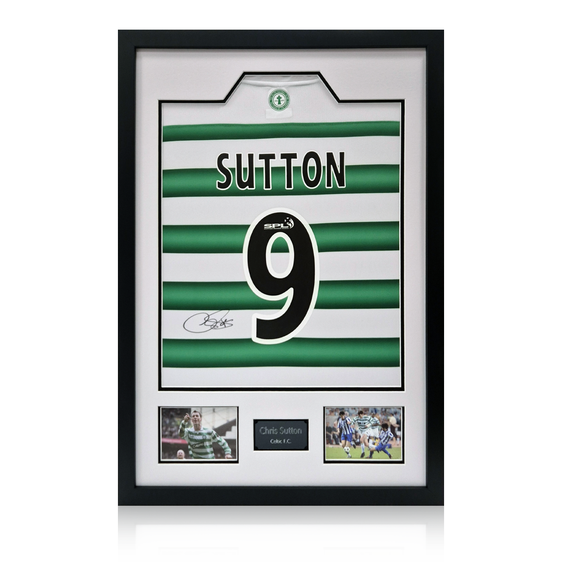 Chris Sutton Signed Celtic Shirt Premium Frame