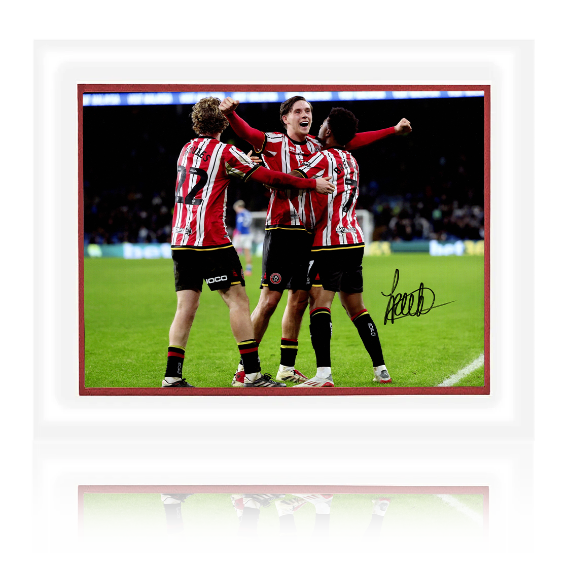 Sydie Peck Signed Sheffield United Deluxe Mount