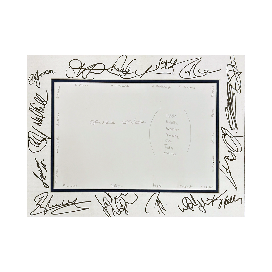 Tottenham Hotspur 03/04 Mounted Signed By 17 #2