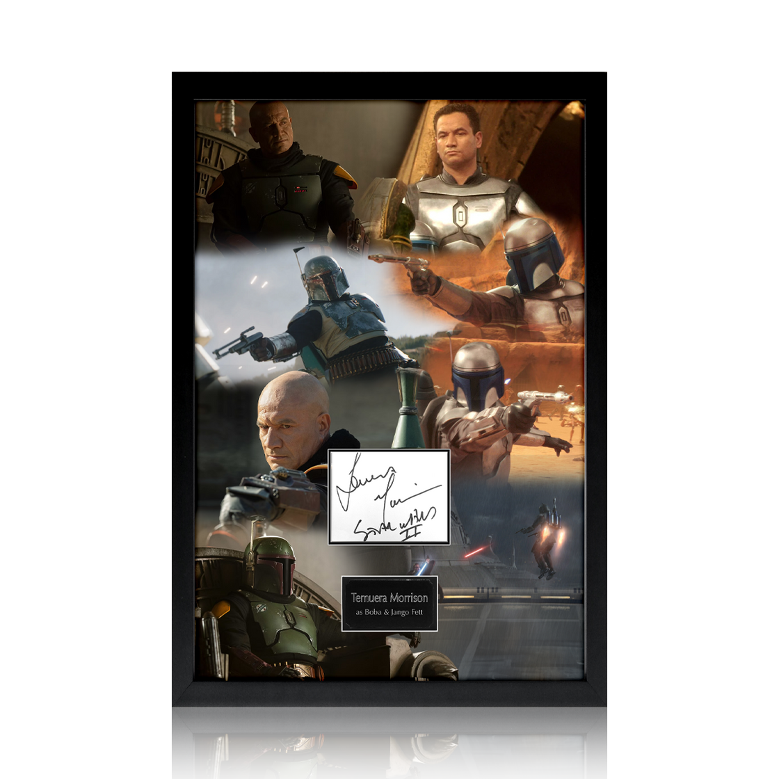 Temuera Morrison Signed Boba & Jango Fett Iconic Frame (ACOA)