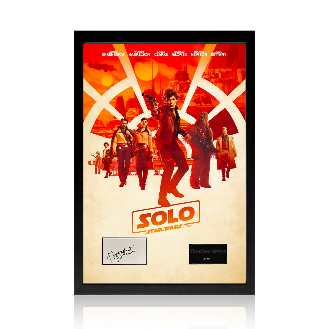 Thandiwe Newton Signed "Solo" Star Wars Poster Iconic Frame