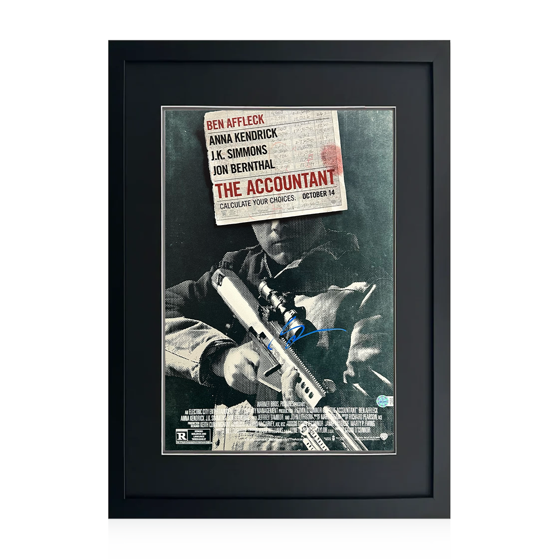 Ben Affleck Signed The Accountant 18x12 Image Compact Frame (AFTAL Authenticated)