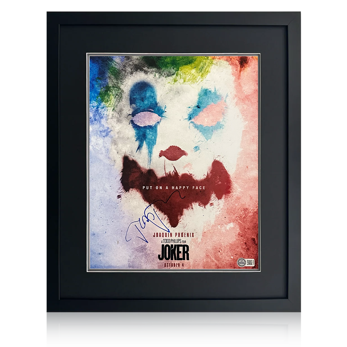 Todd Phillips Signed Joker 14x11 Image Compact Frame (AFTAL Authenticated)