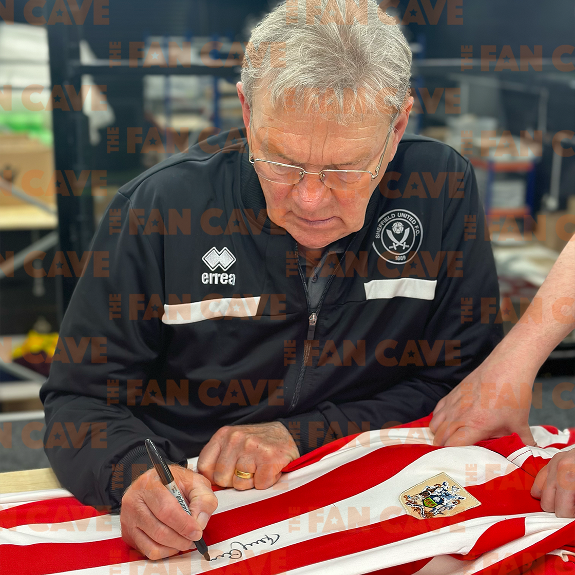 Tony Currie Signed Sheffield United Shirt Premium Frame