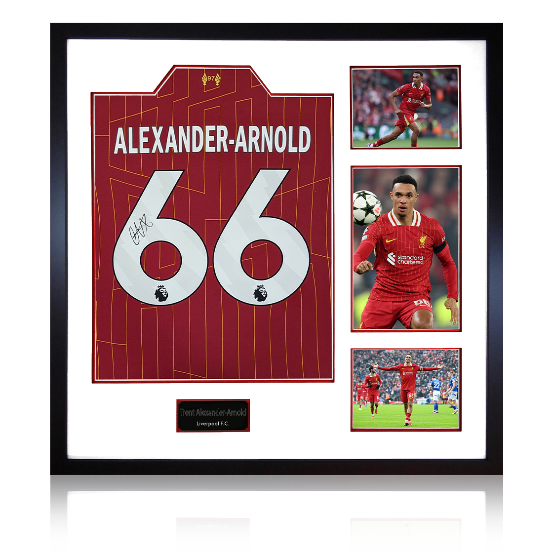 Trent Alexander-Arnold Signed Liverpool Shirt Elite Frame (AFTAL Authentication)