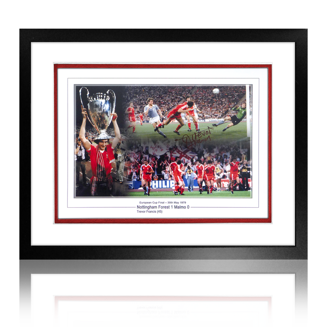 Trevor Francis Signed Nottingham Forest Montage Deluxe Mount Display