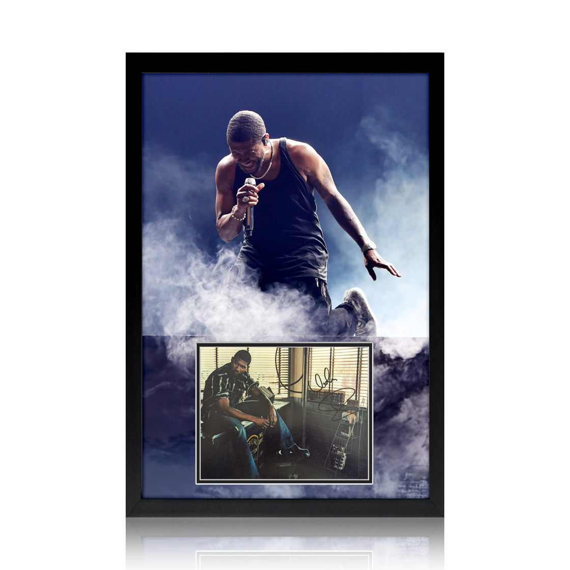 Usher Signed Image Iconic Frame