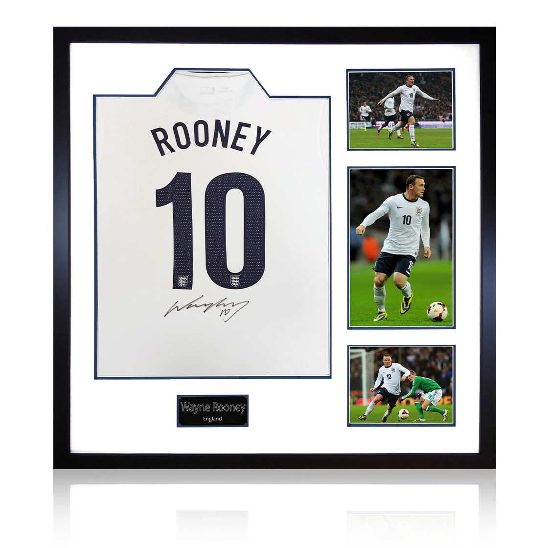 Wayne Rooney Signed England Shirt Elite Frame