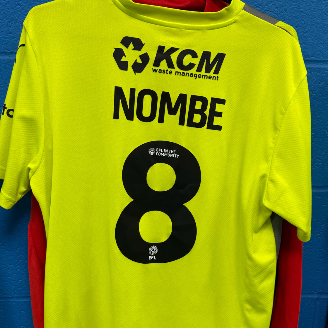 Sam Nombe Match-Worn & Signed Rotherham United v Bristol Rovers Shirt