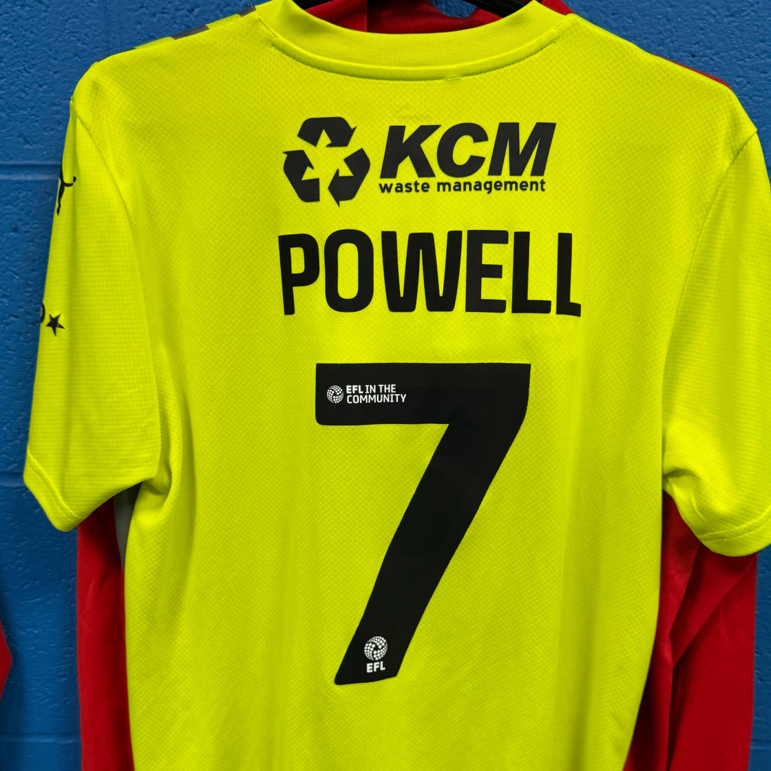 Joe Powell Match-Worn & Signed Rotherham United v Bristol Rovers Shirt