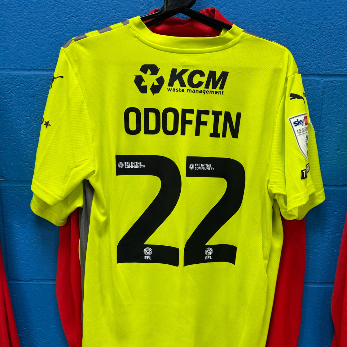 Hakeem Odoffin Match-Worn & Signed Rotherham United v Bristol Rovers Shirt