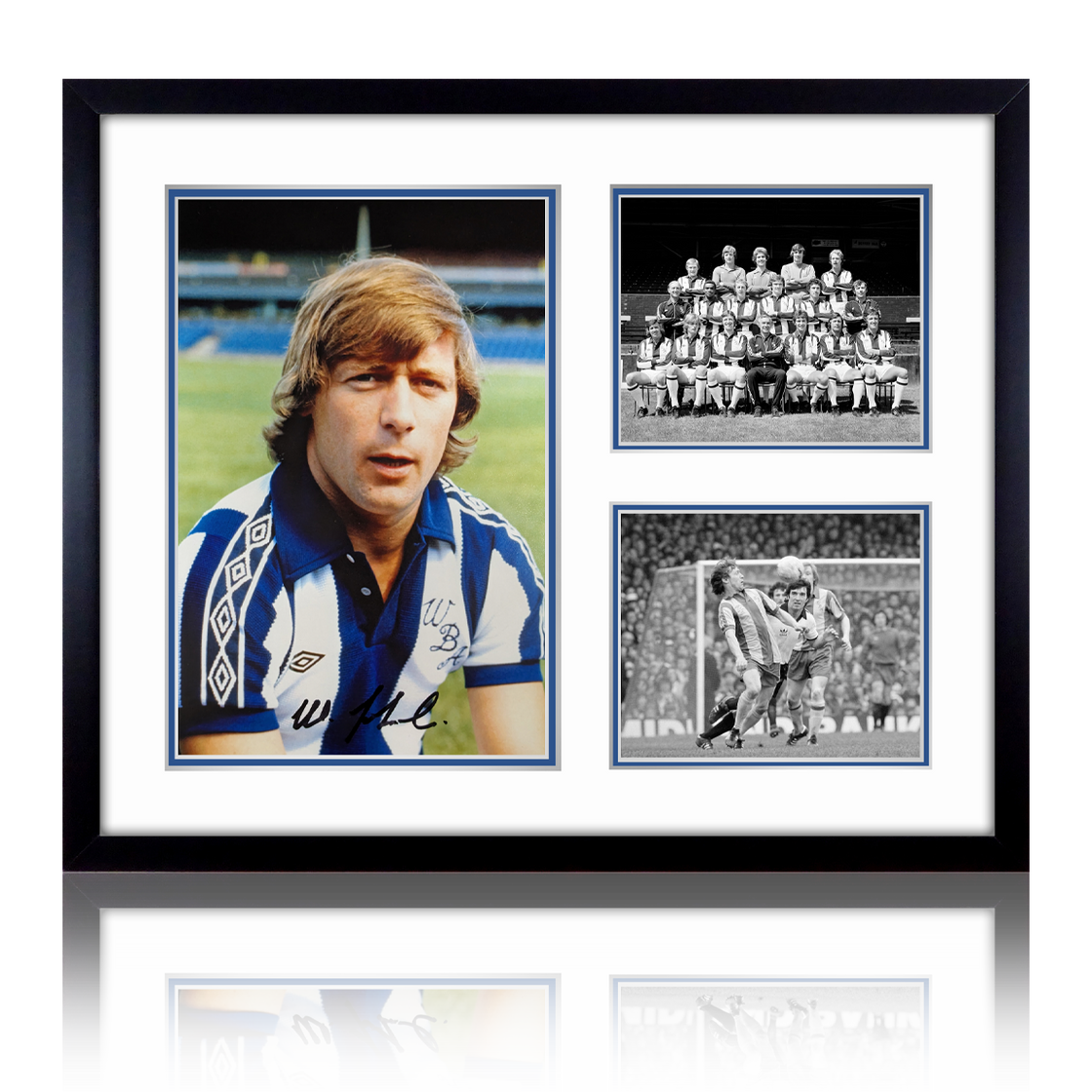 Willie Johnston Signed West Bromwich Albion Deluxe Mount Display