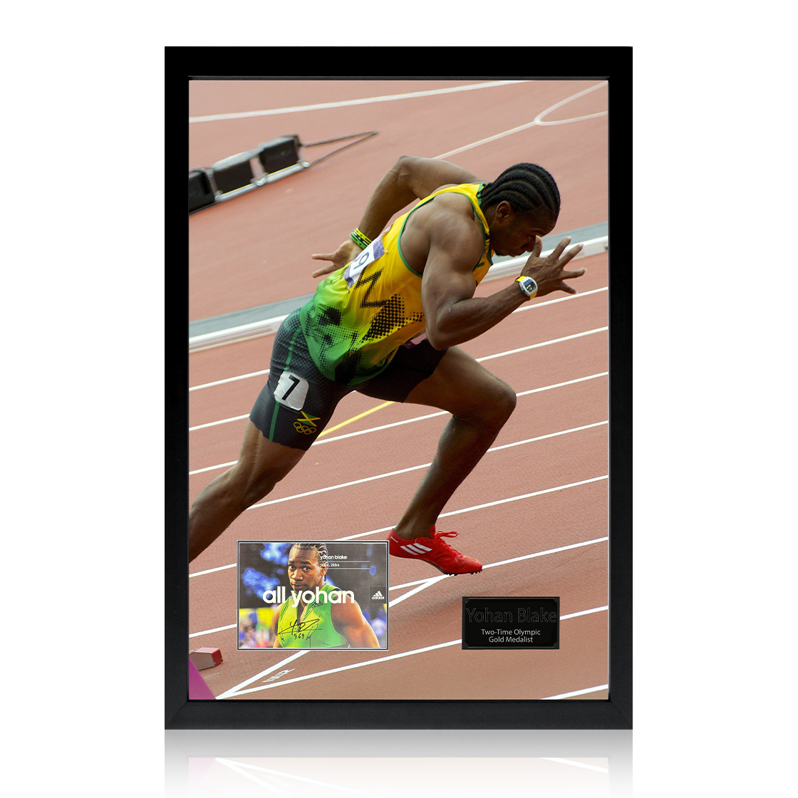 Yohan Blake Signed Image Iconic Frame