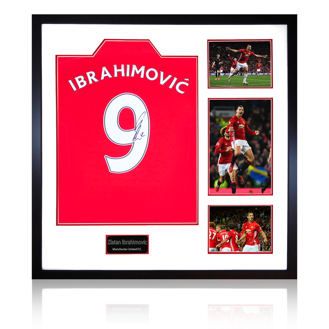 Zlatan Ibrahimovic Signed Manchester United Shirt Elite Frame