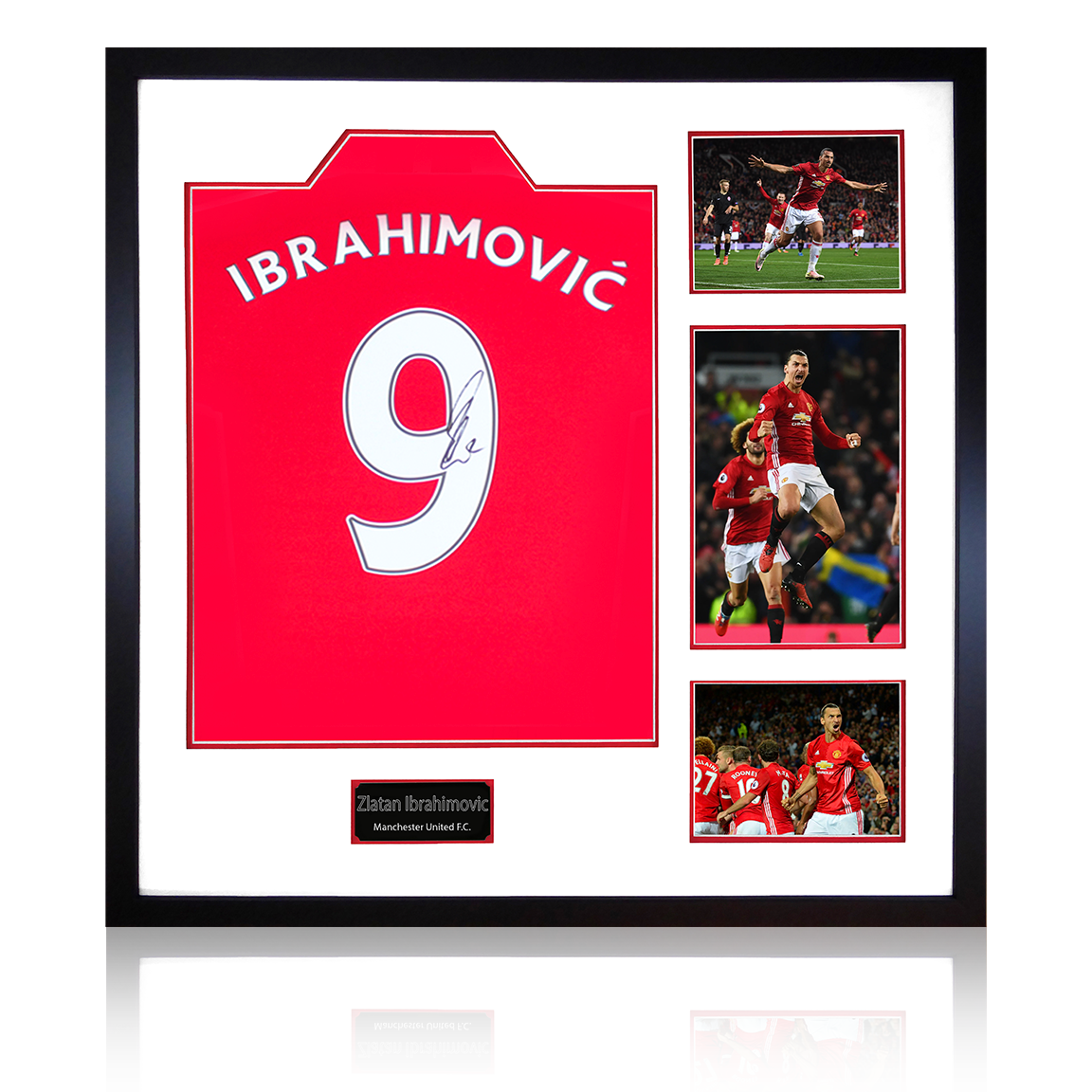 Zlatan Ibrahimovic Signed Manchester United Shirt Elite Frame The Fan