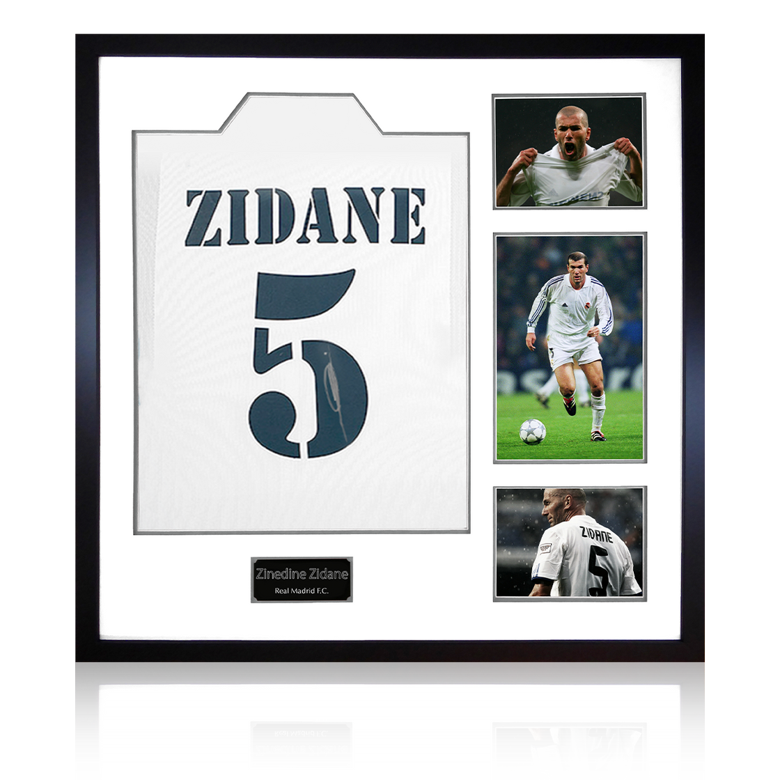 Zinedine Zidane Signed Real Madrid Shirt Elite Frame