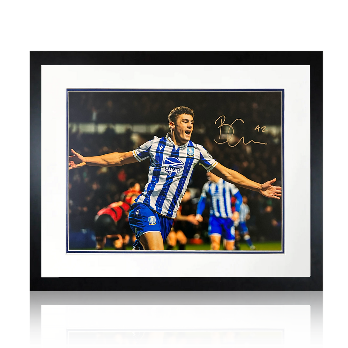 Bailey-Tye Cadamarteri Signed Sheffield Wednesday Deluxe Mount Display #3