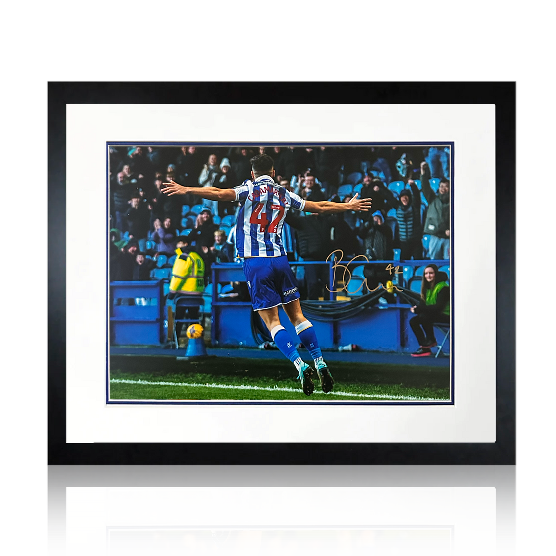 Bailey-Tye Cadamarteri Signed Sheffield Wednesday Deluxe Mount Display #2