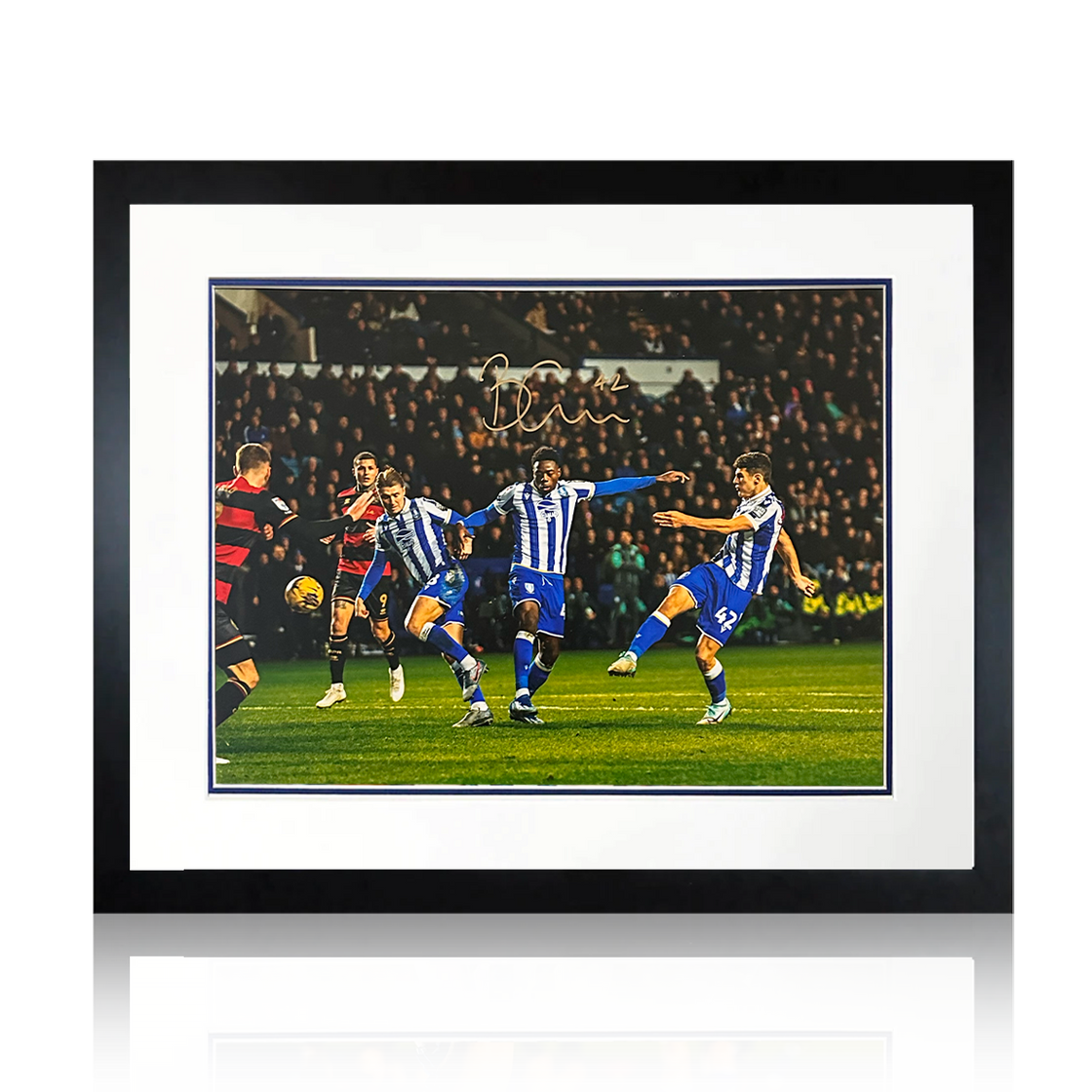 Bailey-Tye Cadamarteri Signed Sheffield Wednesday Deluxe Mount Display #1