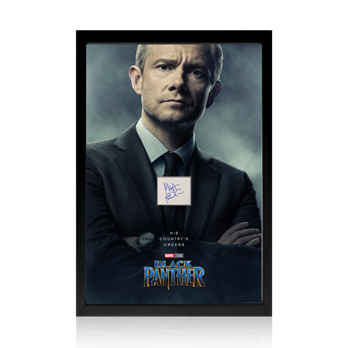 Martin Freeman Signed Black Panther Iconic Frame (ACOA)