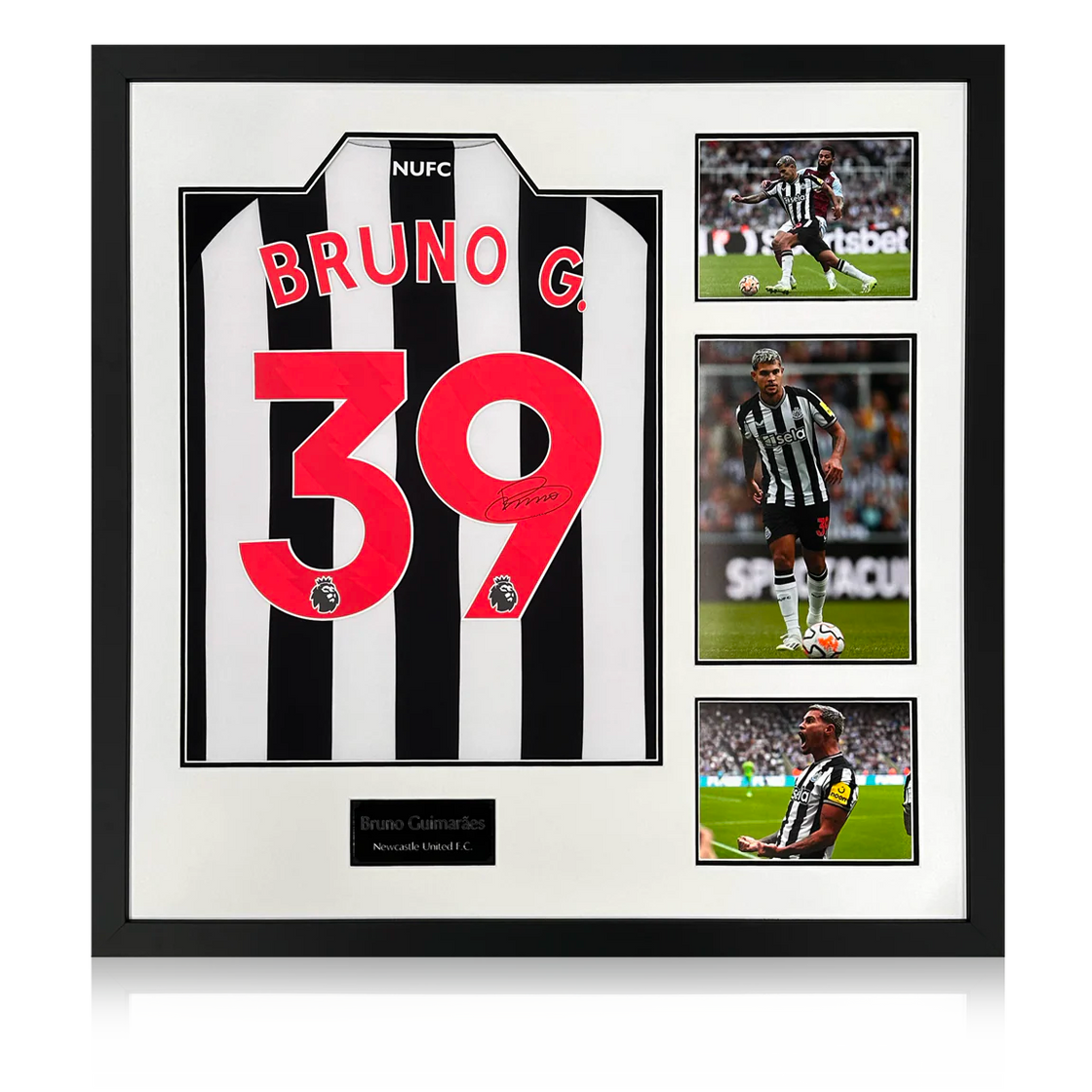 Bruno Guimarães Signed Newcastle United 23-24 Shirt Elite Frame