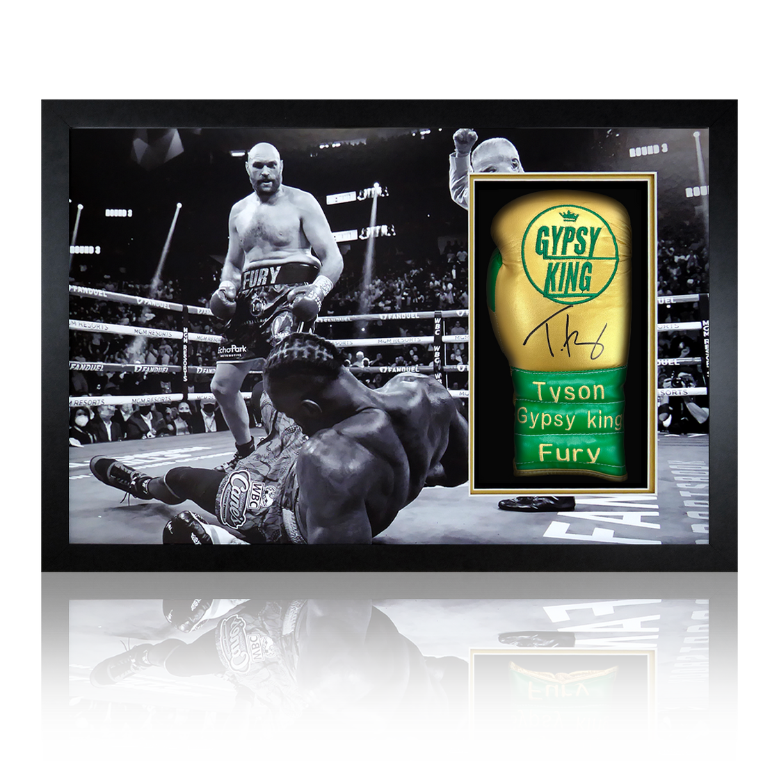 Tyson Fury v Deontay Wilder III Signed Glove Iconic Frame