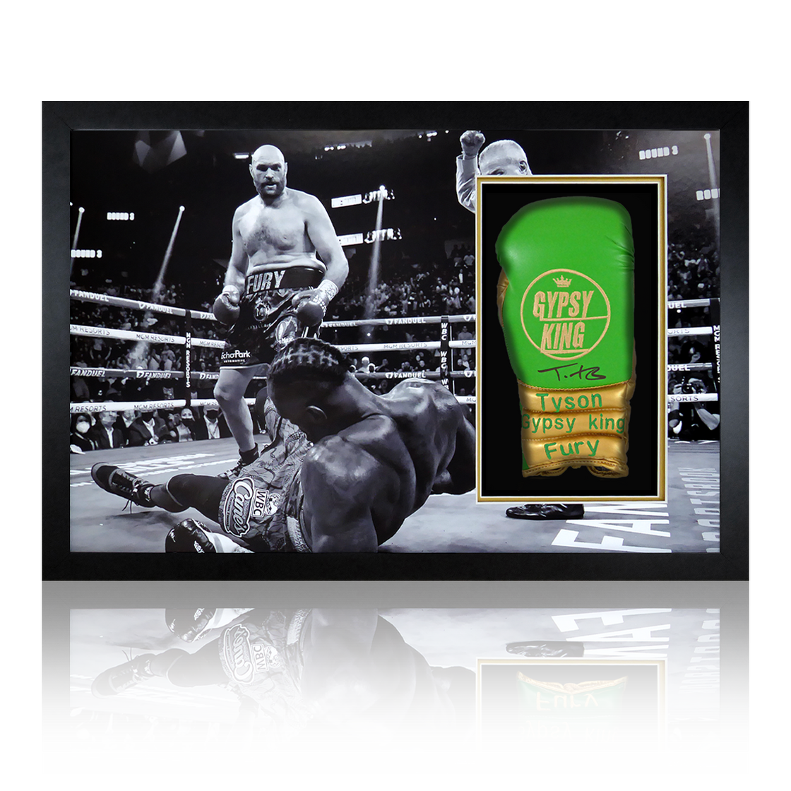 Tyson Fury v Deontay Wilder III Signed Glove Iconic Frame