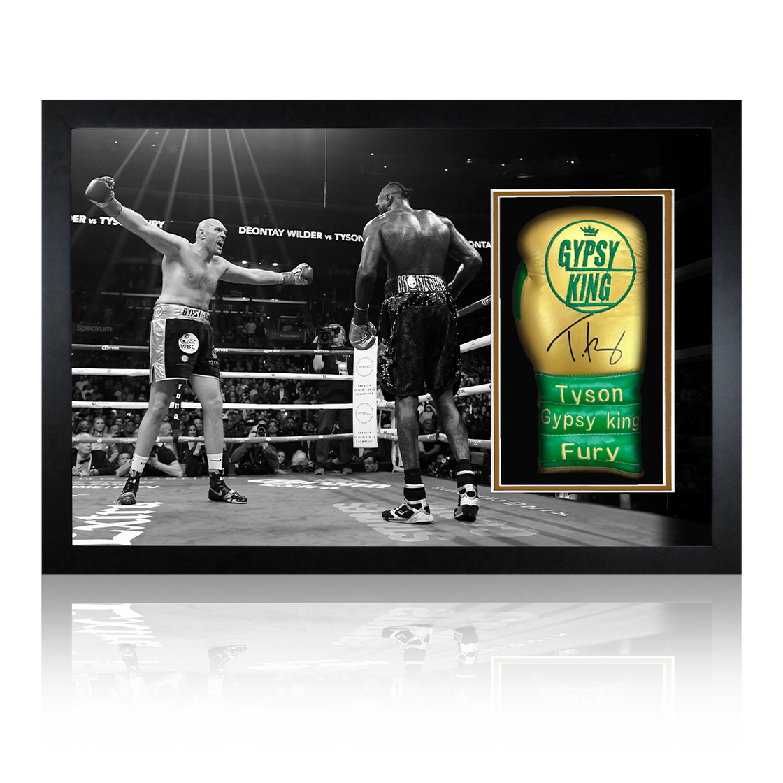 Tyson Fury v Deontay Wilder I Signed Glove Iconic Frame