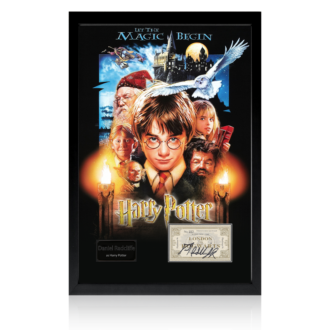 Daniel Radcliffe Signed Harry Potter Replica Train Ticket Iconic Frame (ACOA)