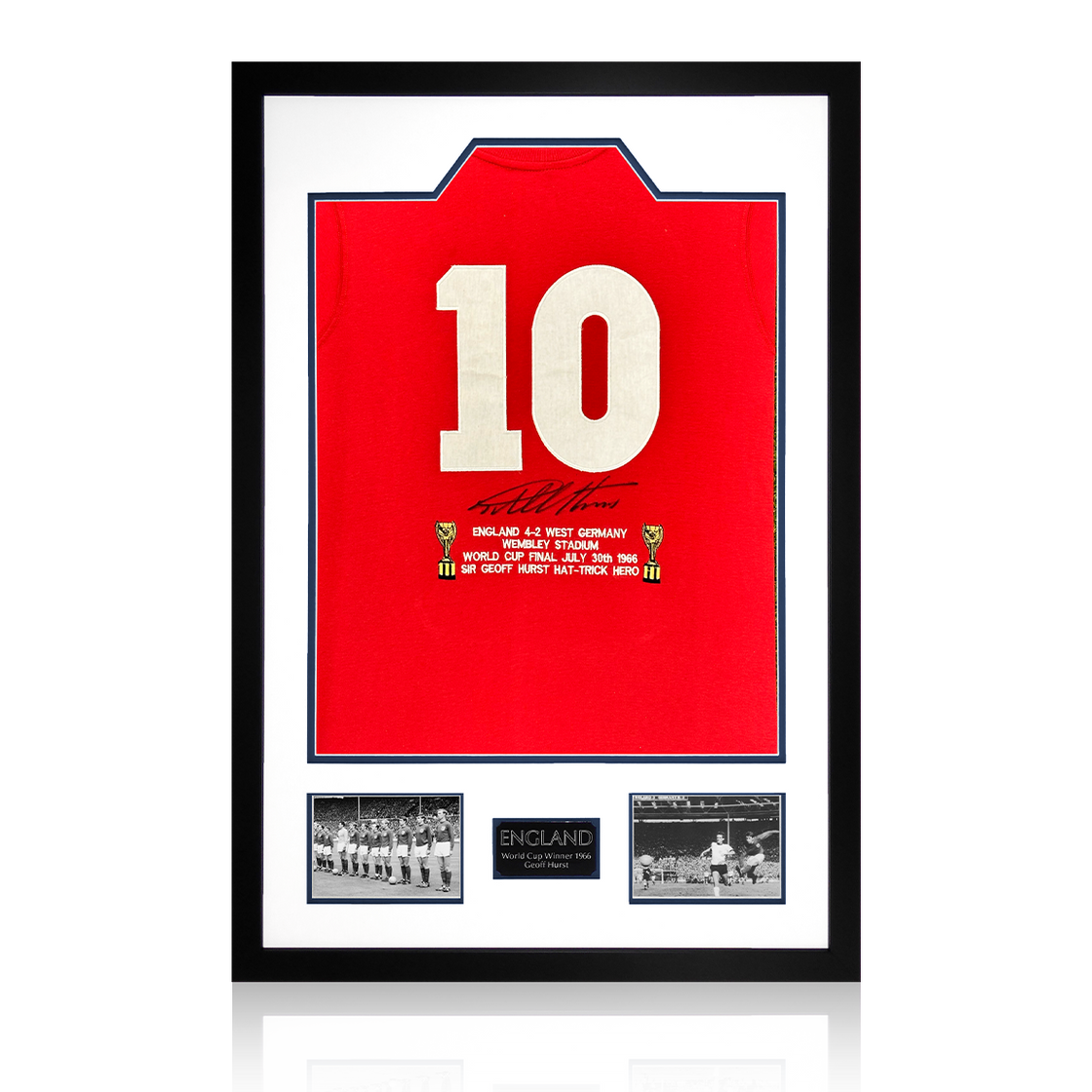 Geoff Hurst Signed England '66 Shirt Premium Frame