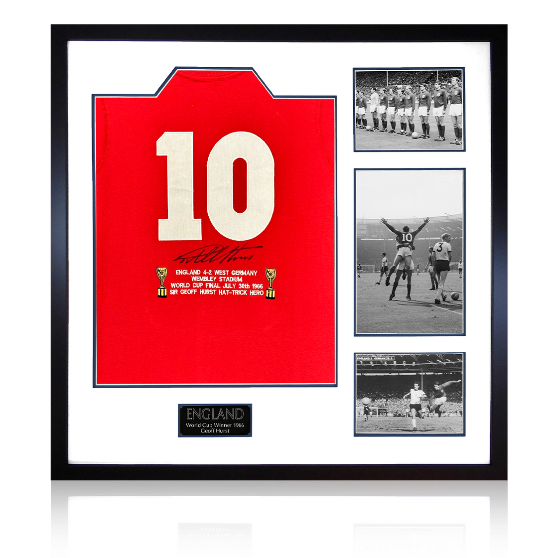 Geoff Hurst Signed England '66 Shirt Elite Frame