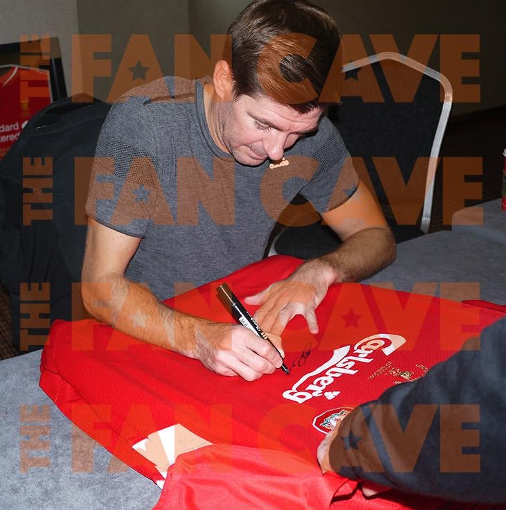 Steven Gerrard Signed 2005 Liverpool Shirt Elite Frame