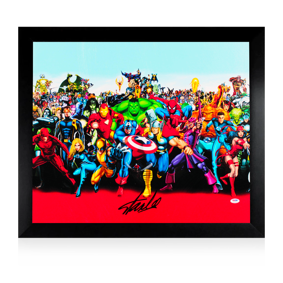 Stan Lee Signed Marvel Cast Display (PSA) The Fan Cave Memorabilia